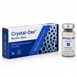 Crystal-Oss Bone Graft 1 gr | Bovine Xenograft for Dental Bone Regeneration