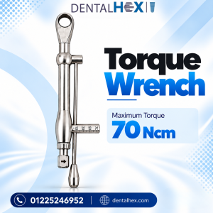 Dental Torque Wrench 70 N·cm – Precision Implant Torque Control Ratchet Wrench for Dental Implants
