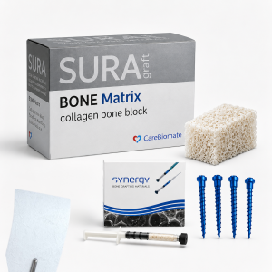 SURA Bone Matrix Block + FREE Synergy Graft Putty & 4 GBR Screws Offer
