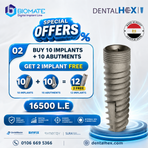 Buy 10 Biomate Implants + 10 Abutments – Get 2 Free